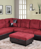 Beverly Fine Furniture Andes - Juego de sofá de microfibra con piel sintética...