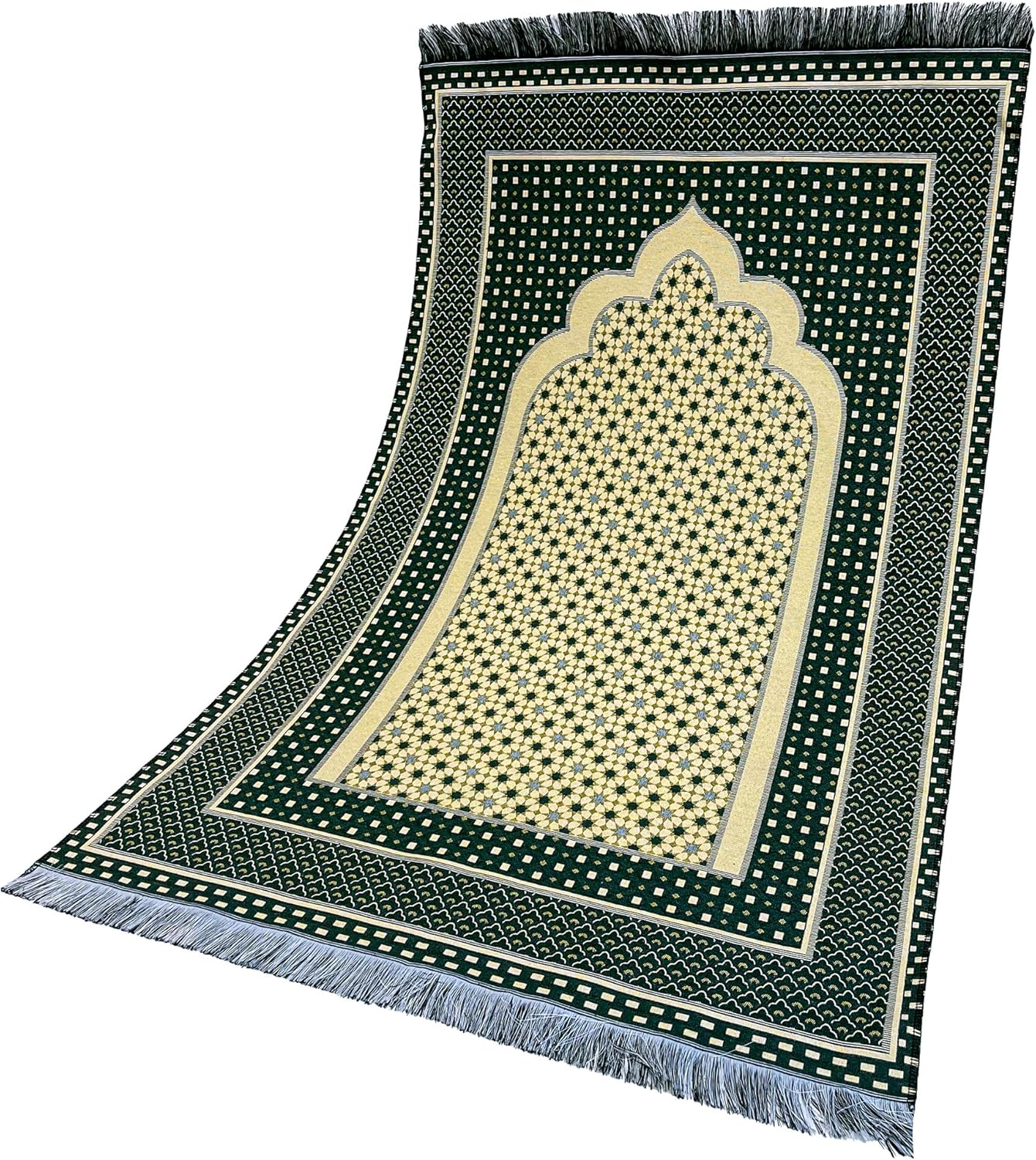 Alfombra de oración islámica turca Janamaz Sajjadah Alfombra de algodón tejido