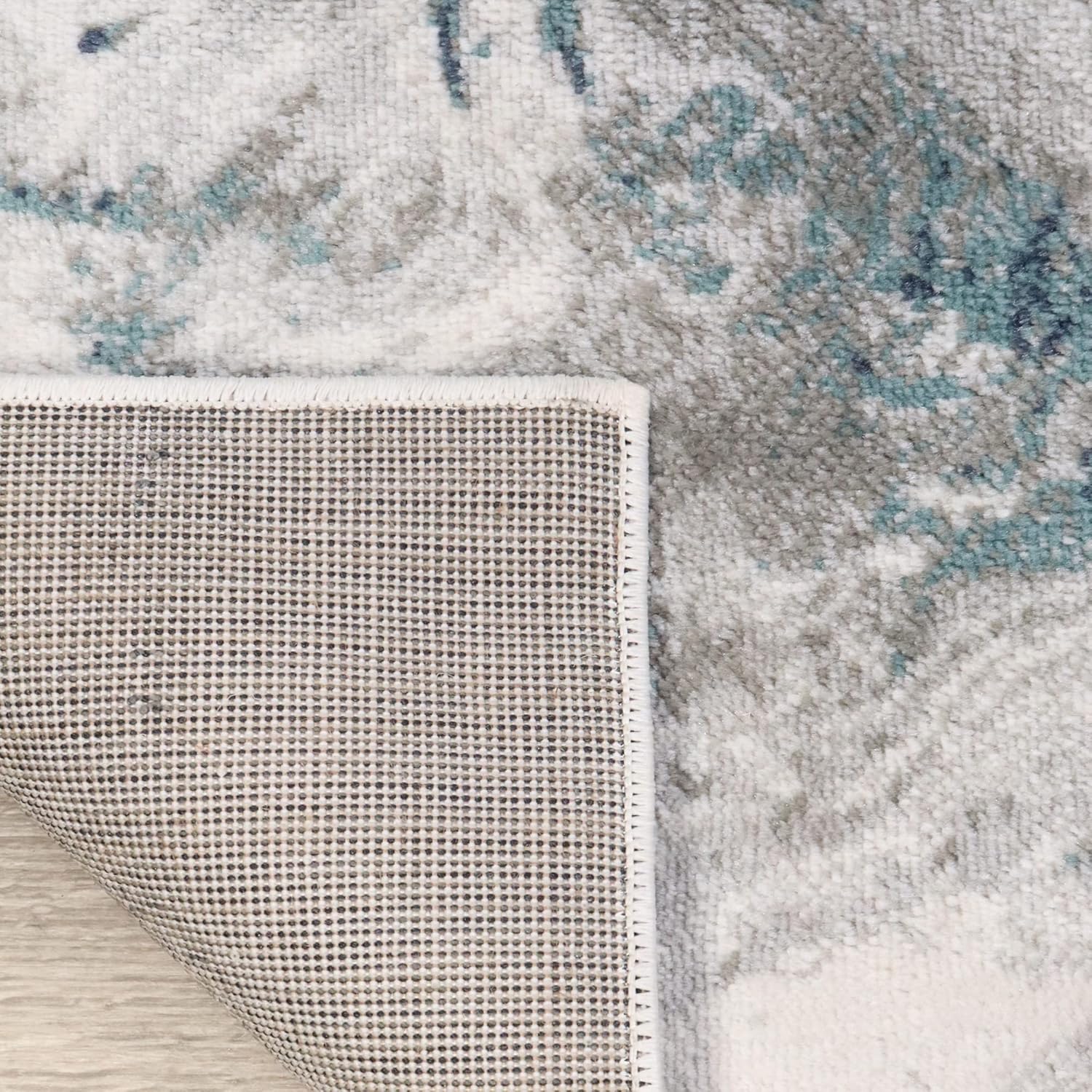 SUPERIOR Alfombra de pasillo para interiores, respaldo de yute, abstracto de...