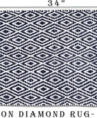 Ramanta Home Alfombra 100% algodón con diamantes de 21 x 34 pulgadas, tejida a...