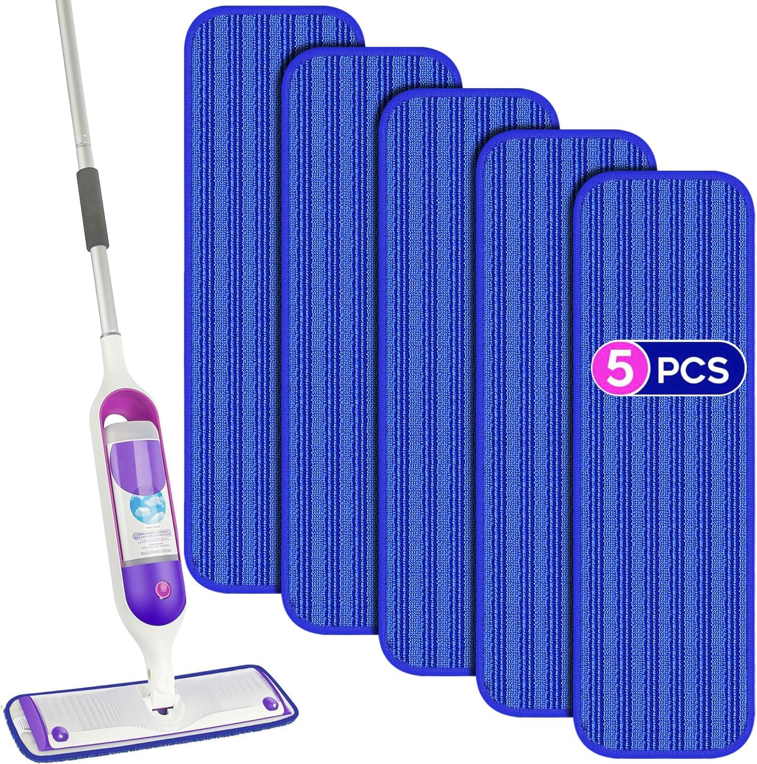 Almohadillas de microfibra compatibles con Swiffer PowerMop, paquete de 5...