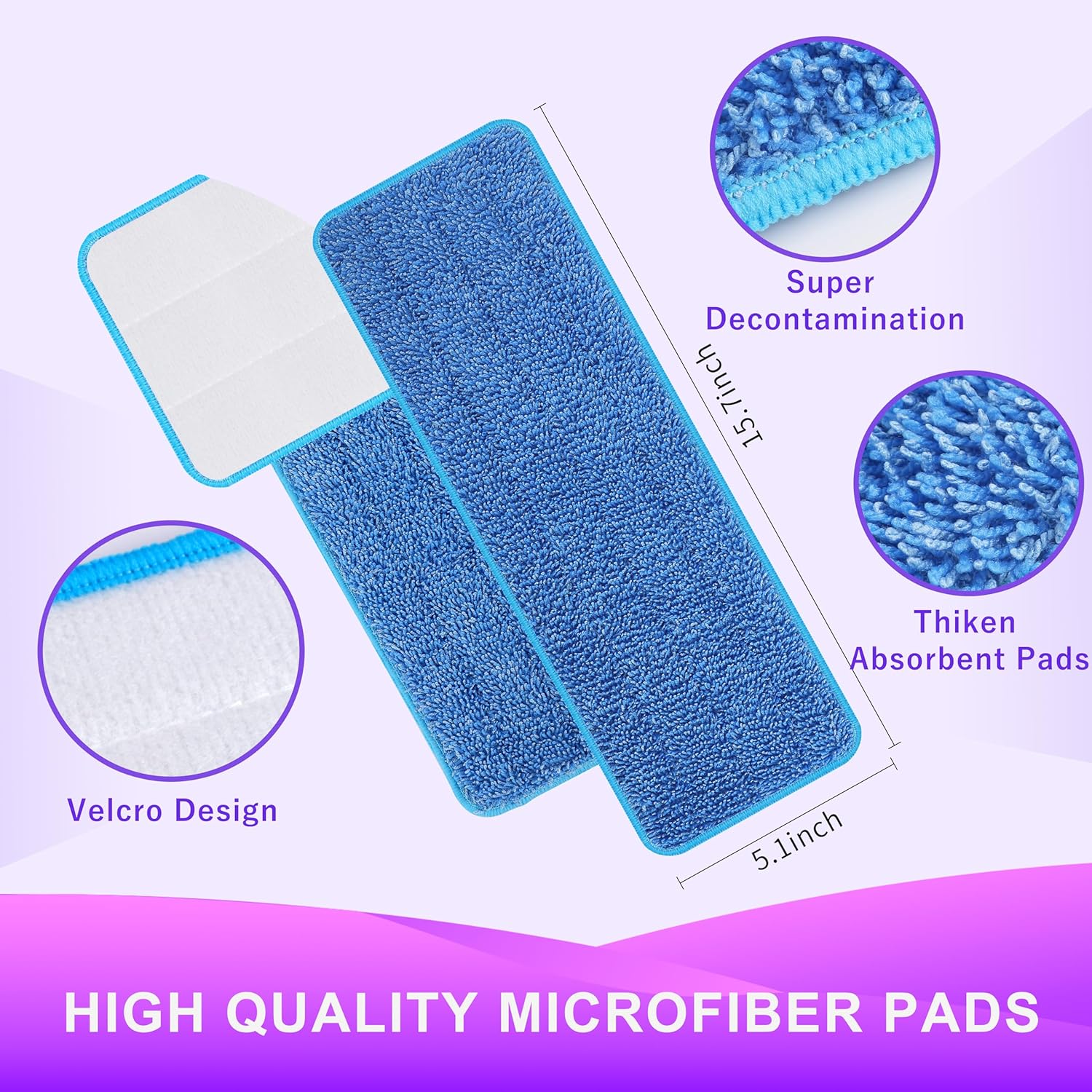 Almohadillas de repuesto reutilizables para mopa eléctrica Swiffer Power Mop...