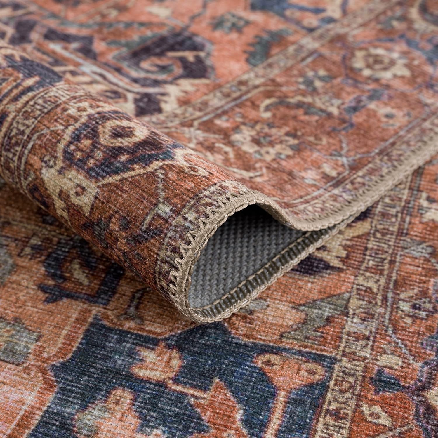 Bloom Rugs - Tapete tradicional para el pasillo, lavable y antideslizante, para...