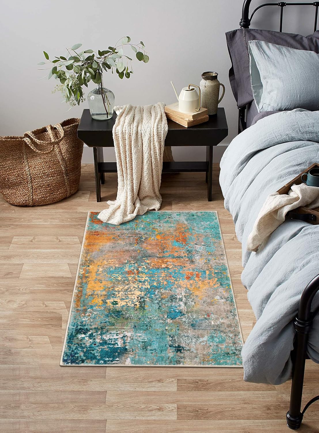 Morebes Alfombra de cocina lavable abstracta de 2 x 3 pulgadas, moderna...