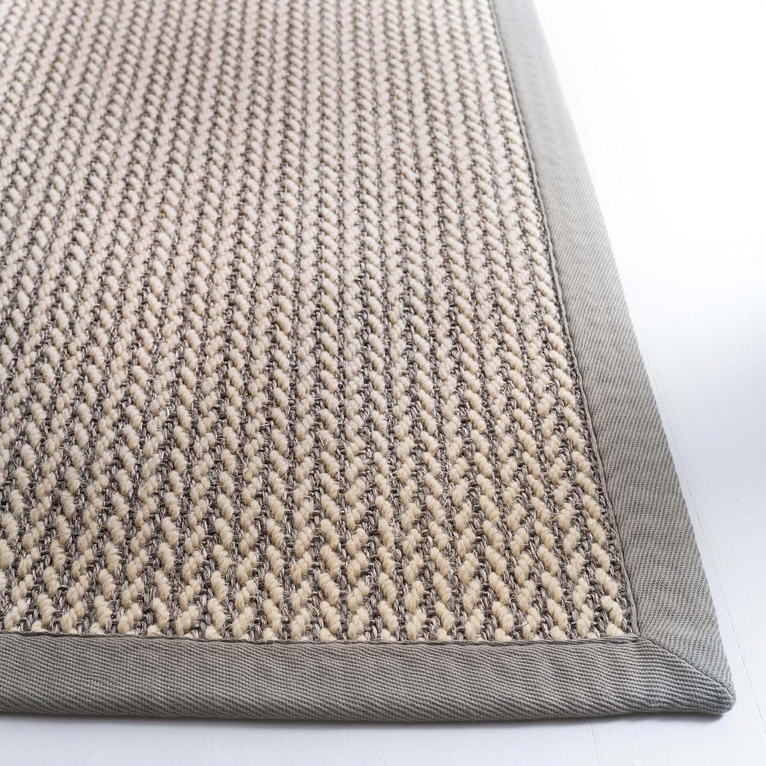 SAFAVIEH Alfombra de área de colección de fibra natural, 10 x 14 pies, gris,...