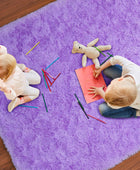Softlife Juego de 2 alfombras moradas, rectangulares de 4 x 5.3 pies y ovaladas...