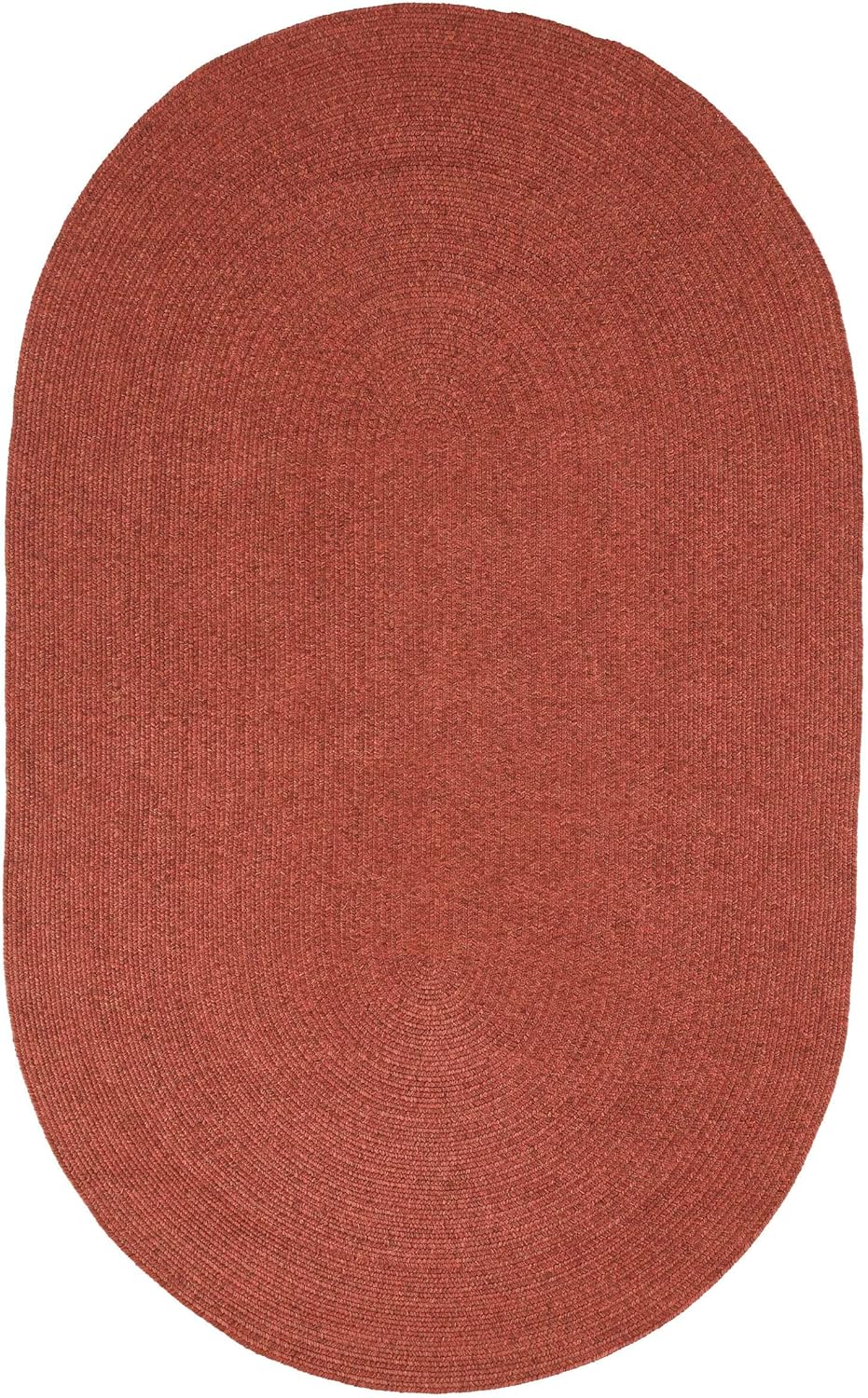 Alfombra ovalada de yute para interiores, ladrillo, 5 pies x 8 pies
