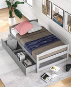 SOFTSEA Sofá cama individual con cajones de almacenamiento, base de colchón,...