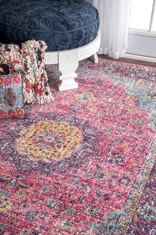 nuLOOM Verona - Alfombra de corredor, estilo persa envejecida, de 2 pies y 8...