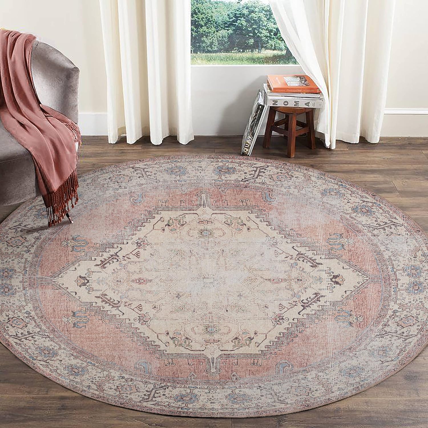 Alfombra lavable a máquina antideslizante, para sala de estar, dormitorio,