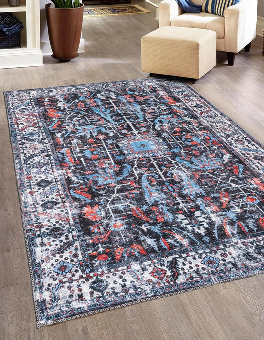 Unique Loom Mangata Collection - Alfombra de área Mahtaab (rectangular 5 pies...