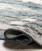 nuLOOM Haydee - Alfombra decorativa abstracta glacial, 3 x 5, azul