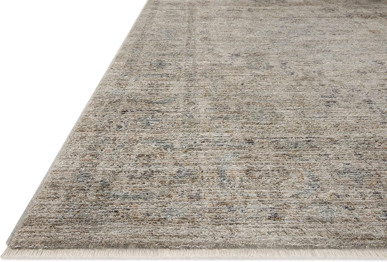 Jean Stoffer Katherine Collection KES-03 Alfombra de área beigeniebla de 11