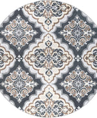 Alfombra redonda moderna de 5.9 ft, alfombra de área interior, para sala de...