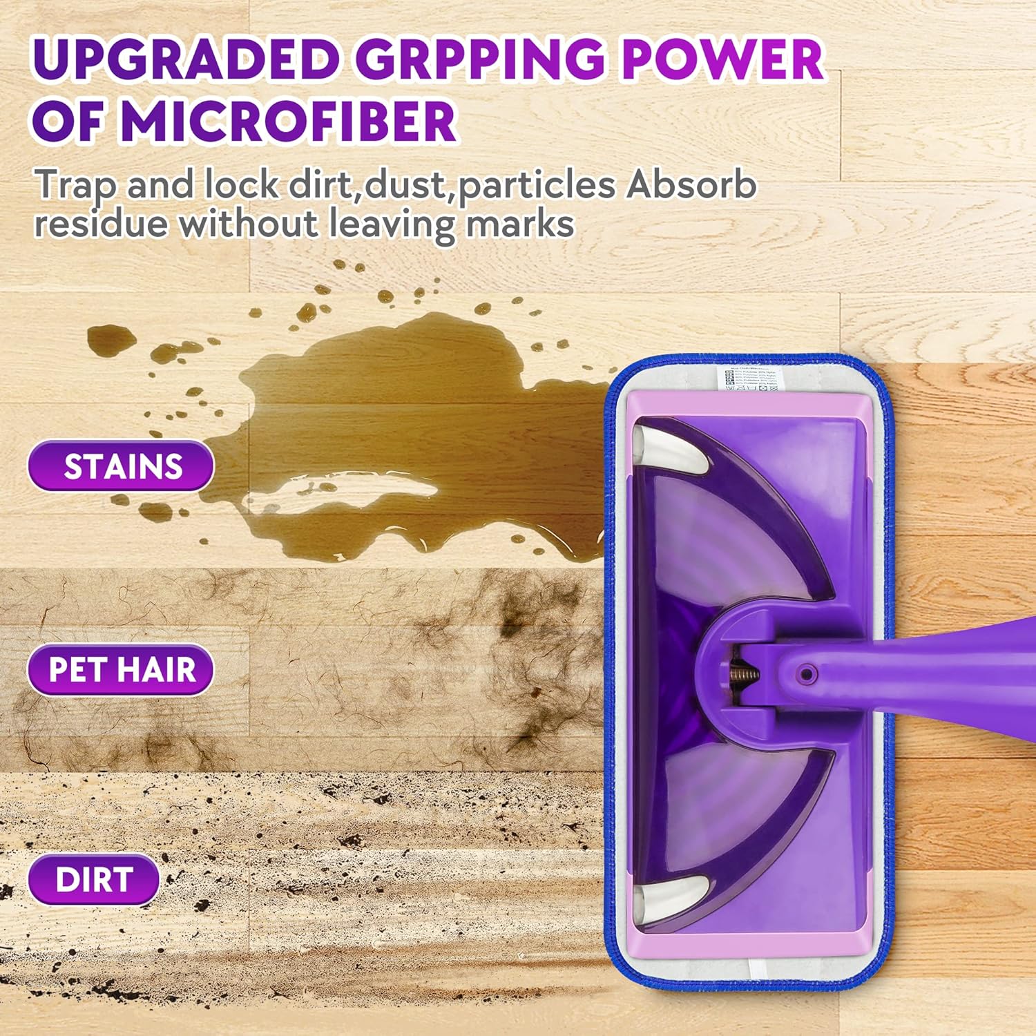 Almohadillas reutilizables para trapeador Swiffer Wet Jet, paquete de 6...