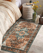 Moynesa Alfombra ultrafina lavable vintage de 3 x 5 pies, estilo bohemio,...
