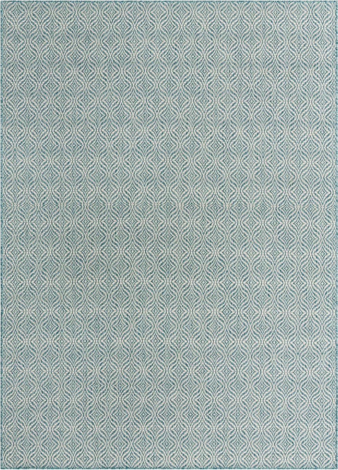 Alfombra de área de la colección Trellis para exteriores, diseño de enrejado