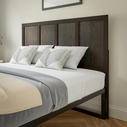 Flash Furniture Oliver Cabecero ajustable de madera con paneles para marcos de...