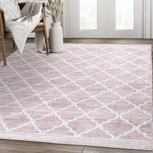 Alfombras rectangulares de polipropileno de 8 x 10 pies, color crema, alfombras