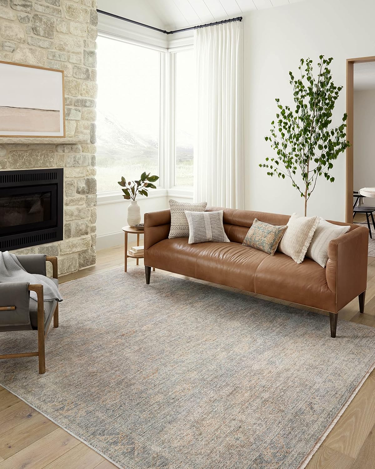 Loloi Angela Rose Blake Collection BLA-01 SkyBeige 7'-10" x 7'-10" Redondo,...