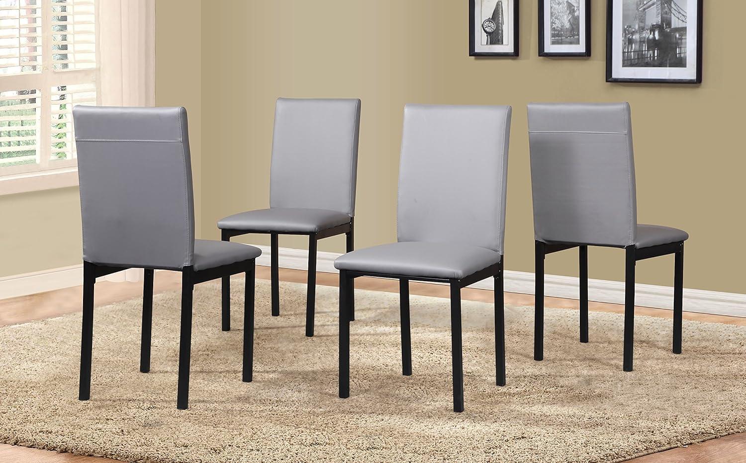 Roundhill Furniture Juego de comedor de metal Citico de 5 piezas con tapa de