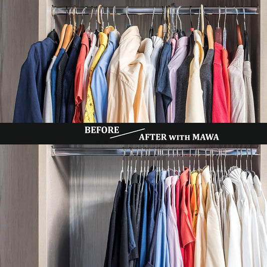 Mawa by Lloyd, Serie Euro Ultrafina, Percha antideslizante que ahorra espacio,