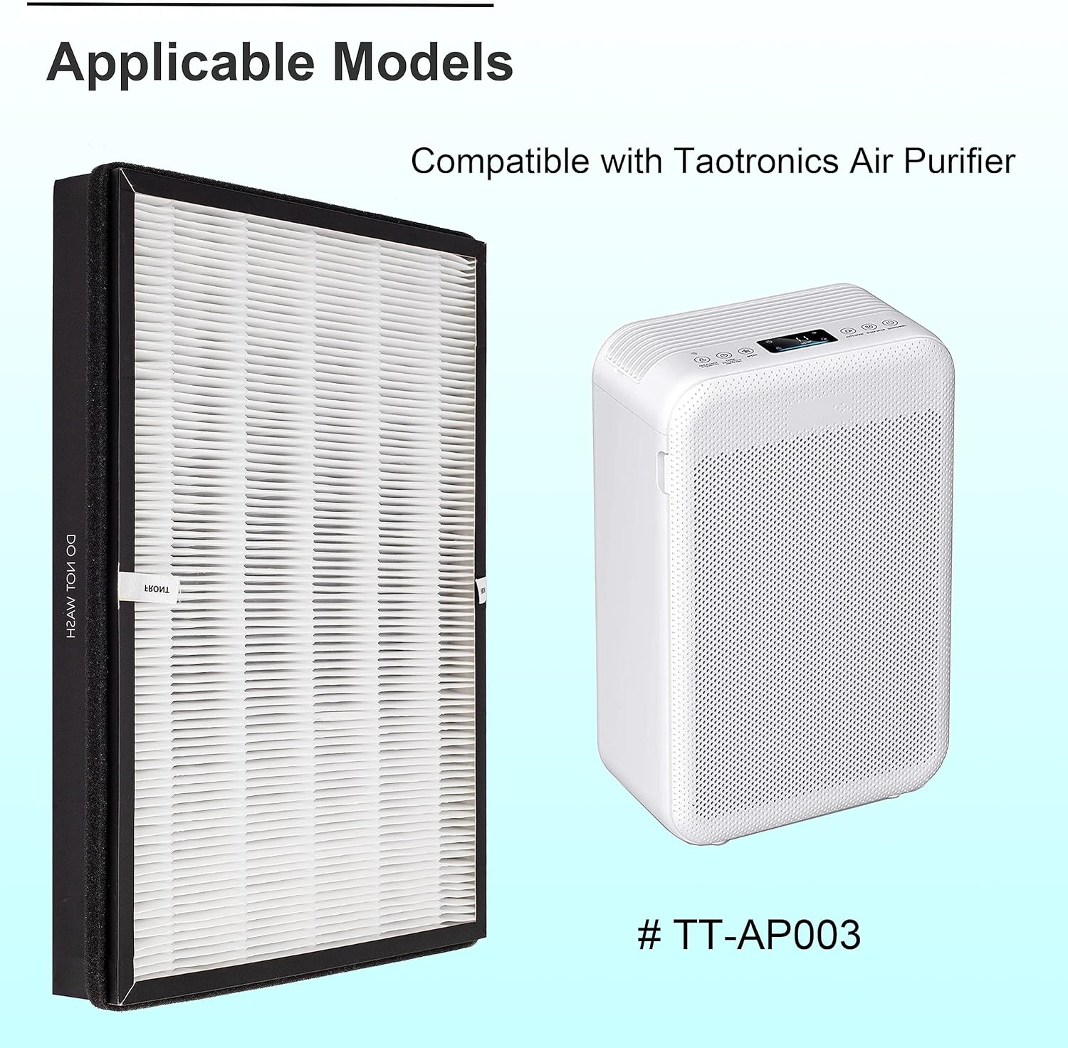 TTAP003 Filtro de repuesto, compatible con purificador de aire TaoTronics...