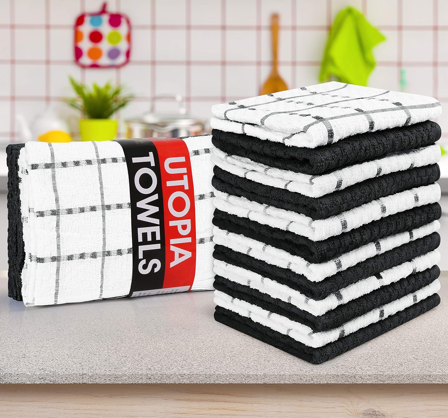 Toallas de cocina Utopia Toallas plato, Super absorbentes tela de rizo, 100%...