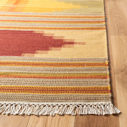 Kilim Collection NVK177A Alfombra cuadrada de lana tribal del suroeste de 7