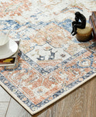 jinchan - Alfombra persa para interiores, con estampado, color naranja,...