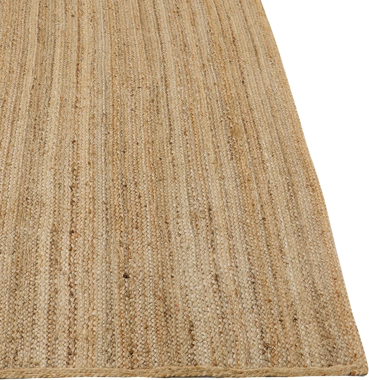 Alfombra rectangular tejida a mano trenzada 100% yute natural Alfombras