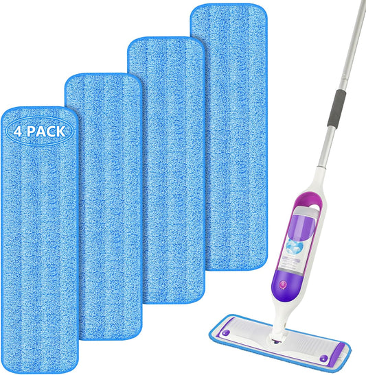 Paquete de 4 almohadillas reutilizables para trapeador Swiffer PowerMop,...