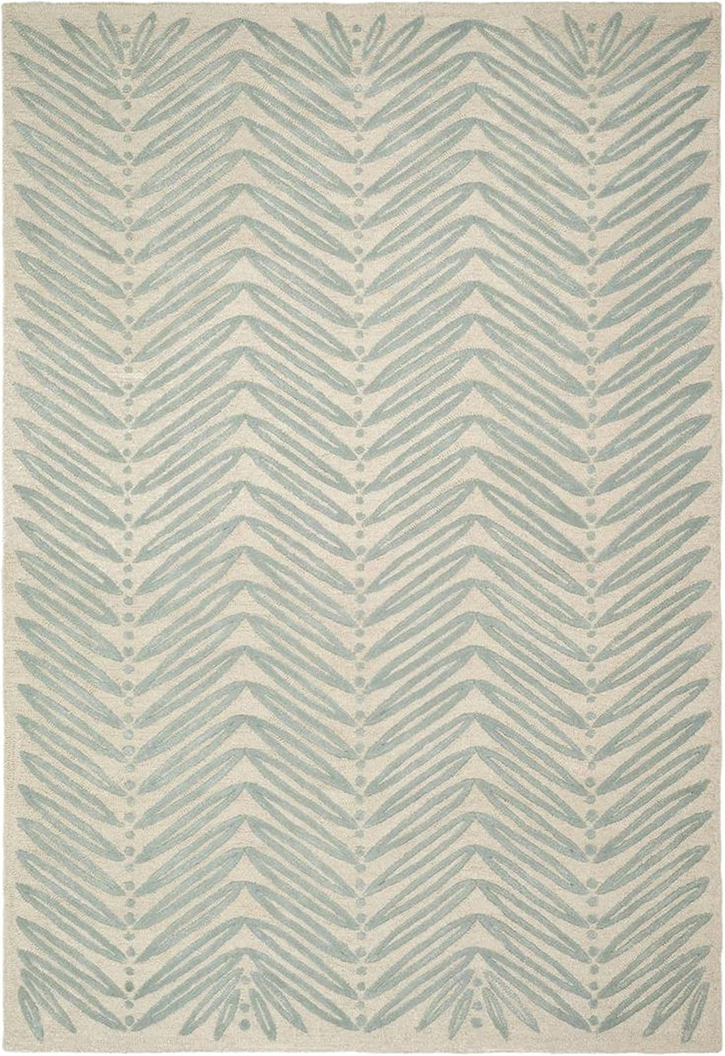 x SAFAVIEH MSR3612C Alfombra hecha a mano de lana y viscosa de abeto azul de 8