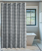 Biscaynebay - Cortinas de tela texturizada a cuadros para baño