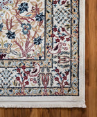 Rugs.com Rabia Collection - Alfombra baja marfil de 5 x 8 pies, perfecta para...