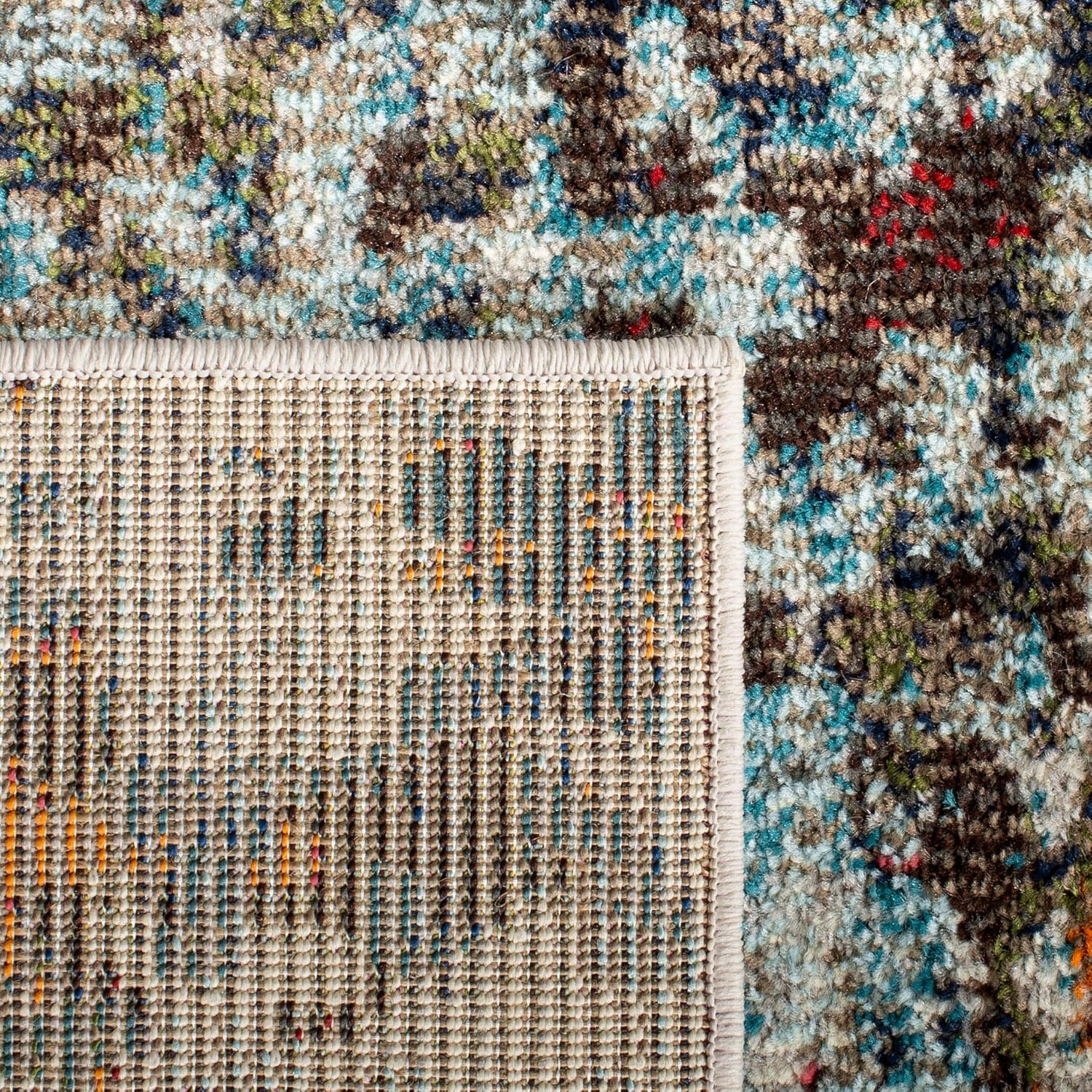 SAFAVIEH Madison Collection - Alfombra de área de 9 x 12 pies, gris y azul,...