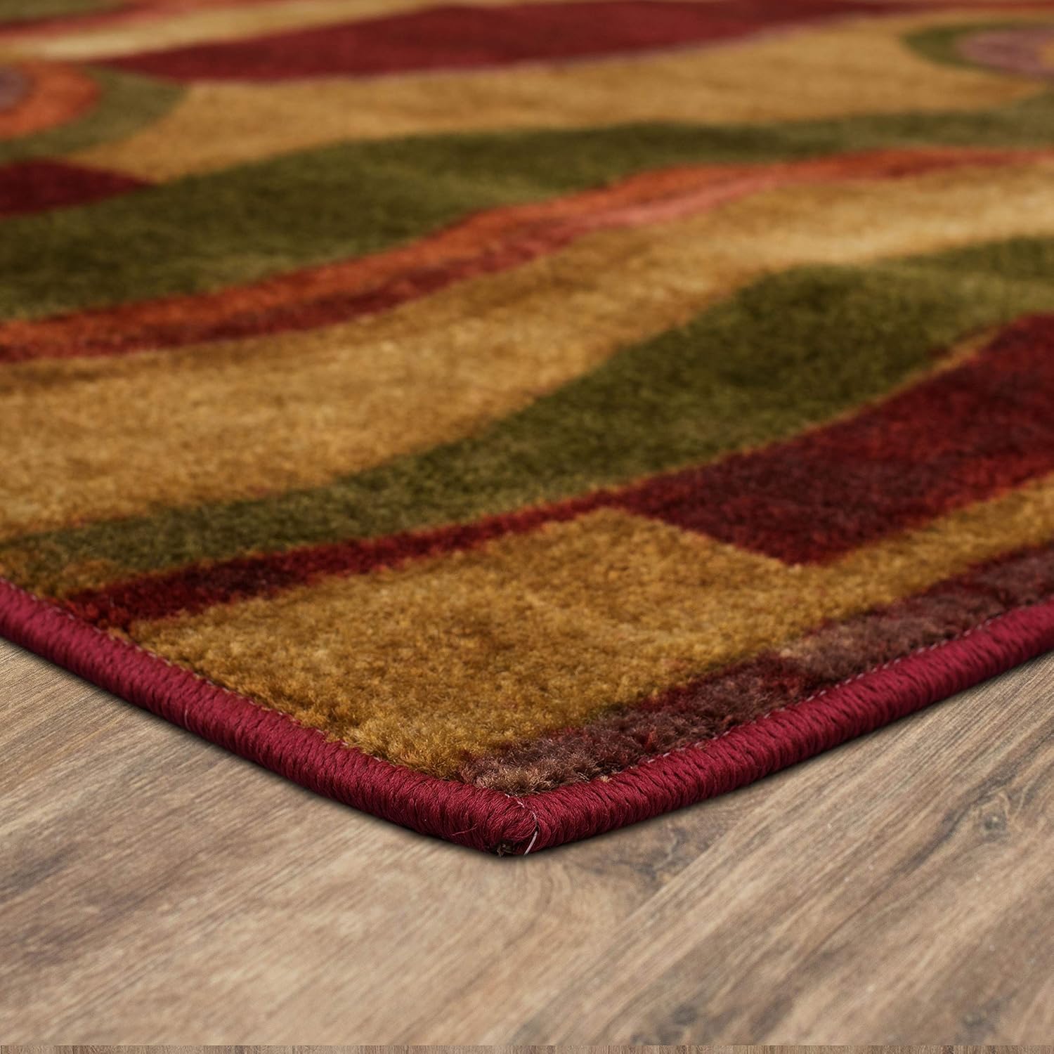 Mohawk Home New Wave Picasso - Alfombra abstracta de vino, 1 pies 8 pulgadas x...