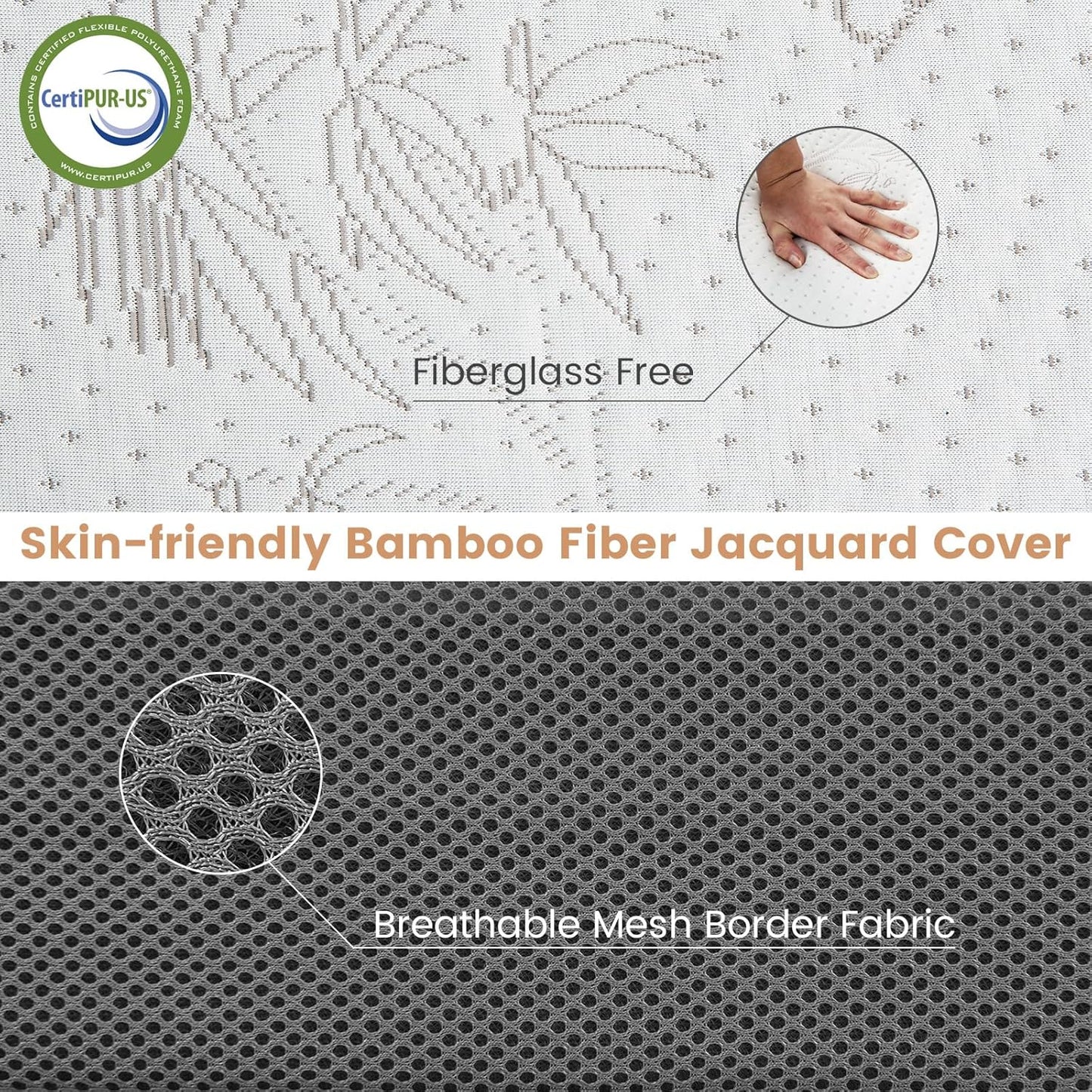 Colchón plegable, colchón triple infundido de gel de 4 pulgadas con funda de