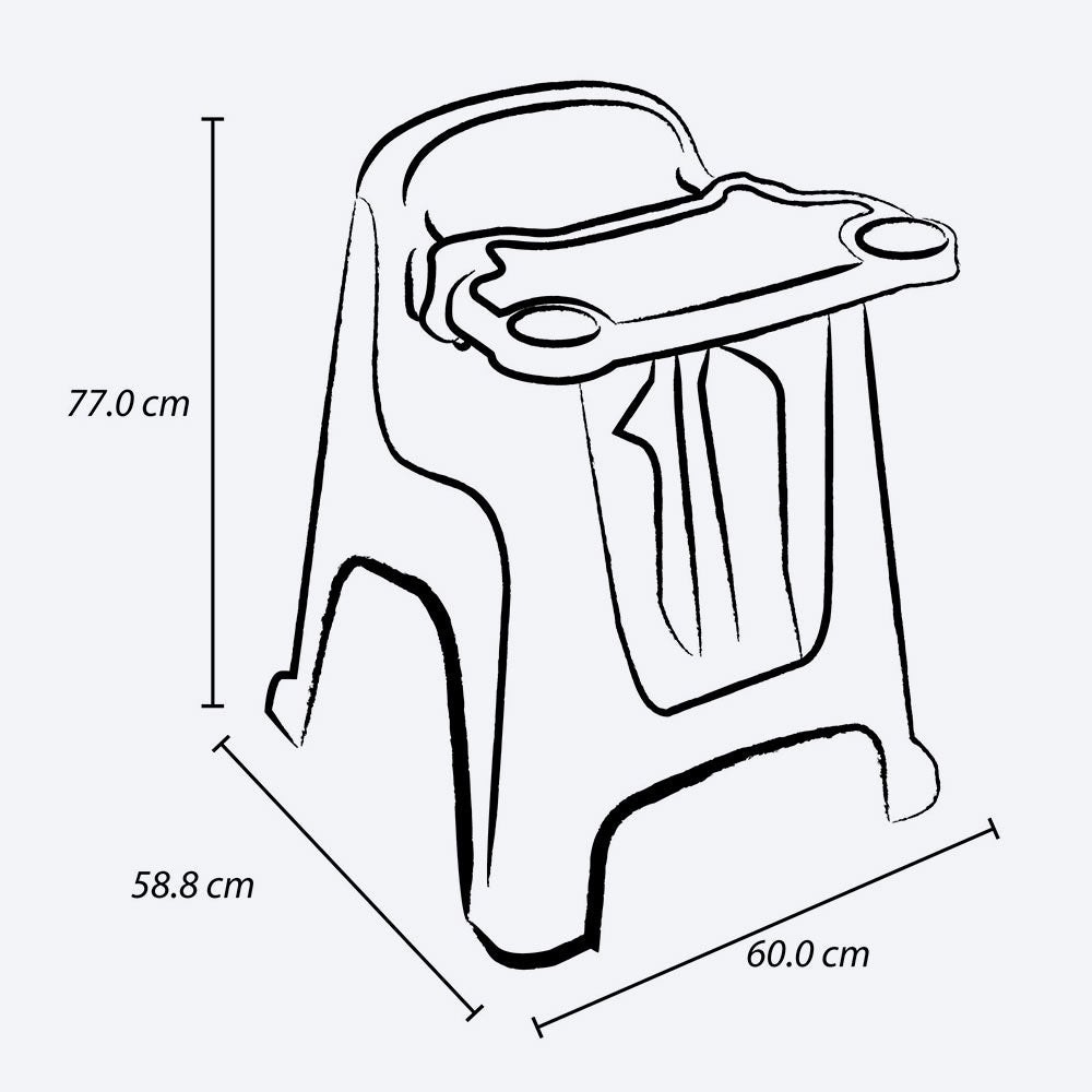 Silla Comedor para Bebé Gris Hielo