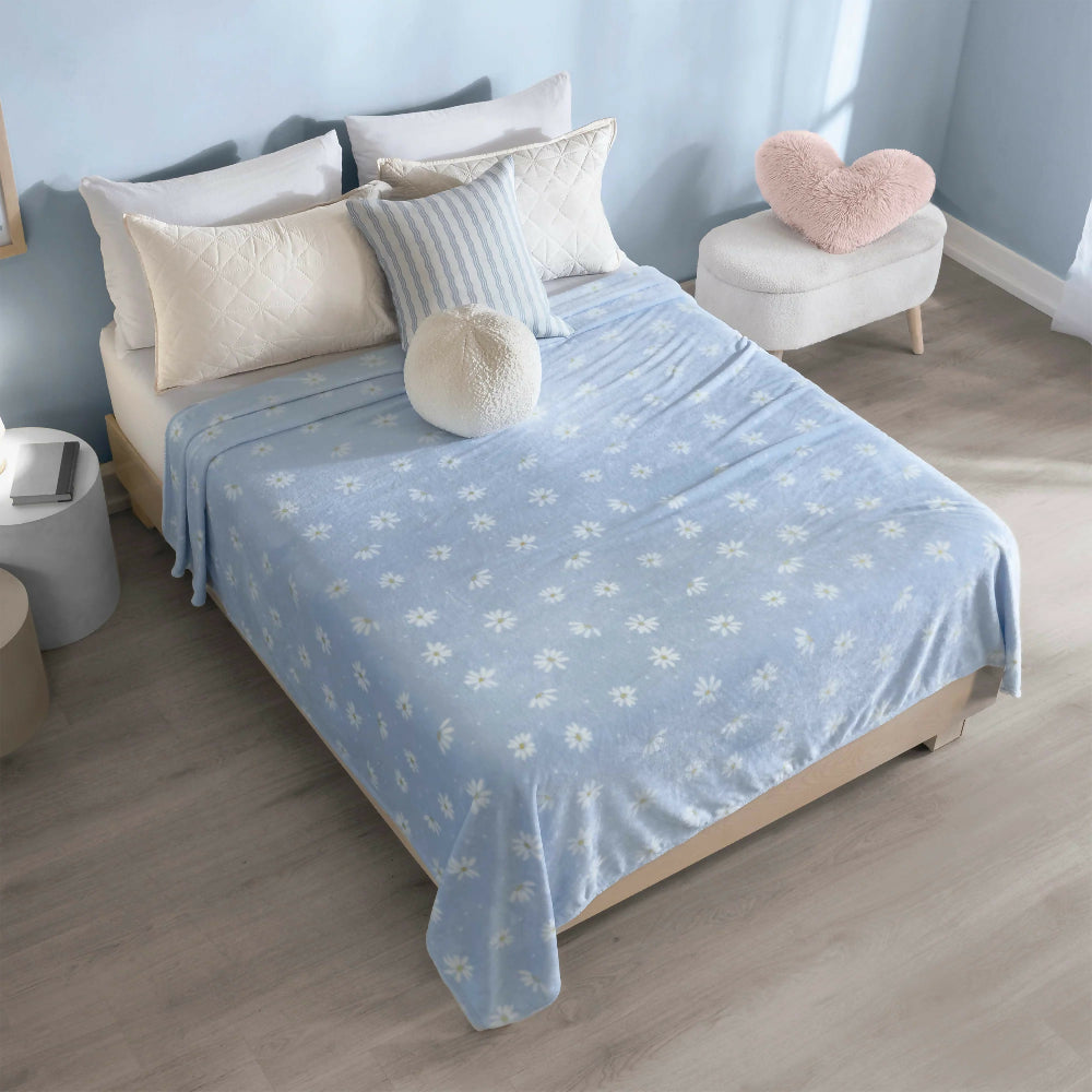 Cobija Ligera Margaritas, para Cama Sencilla y Doble, de 180 x 220 cm