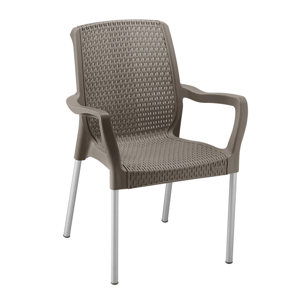 Silla Apariencia Shia con Brazos Mocca