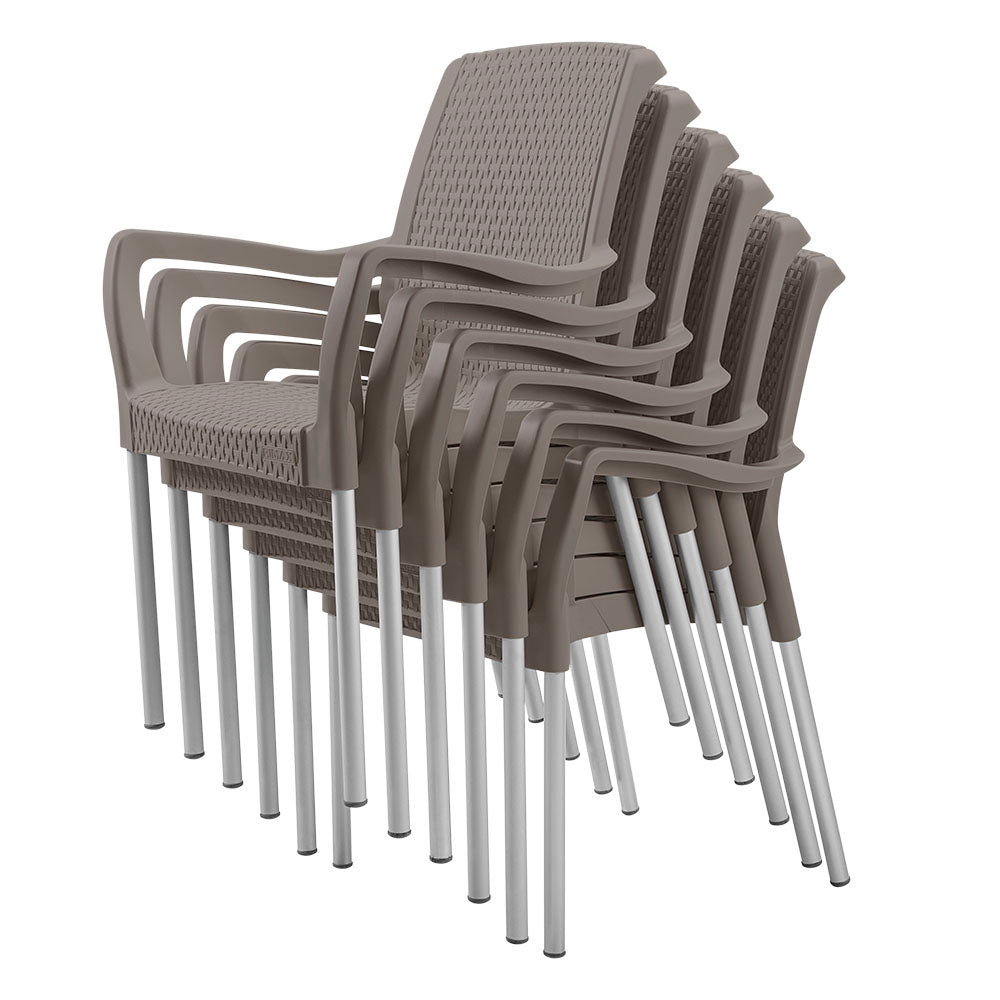 Silla Apariencia Shia con Brazos Mocca