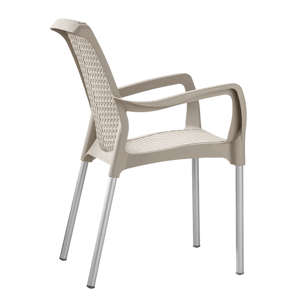 Silla Apariencia Shia con Brazos Taupe