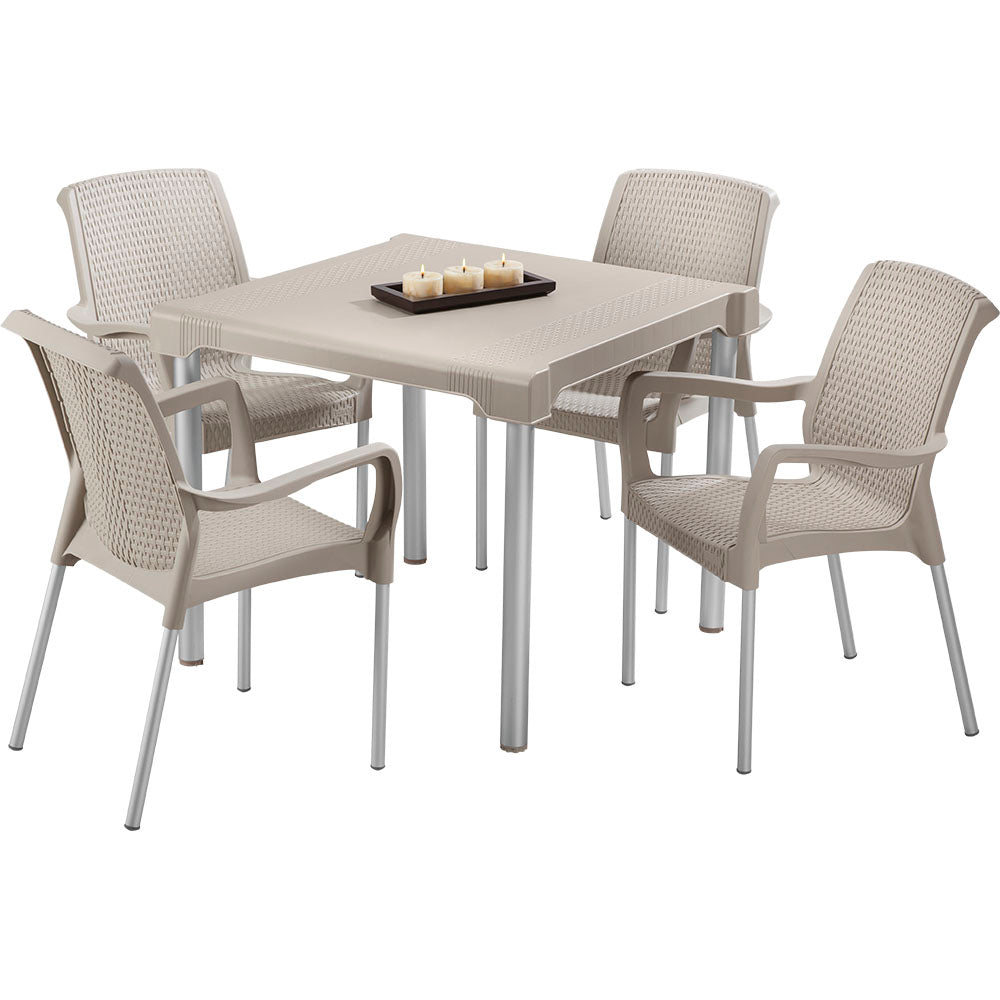 Silla Apariencia Shia con Brazos Taupe