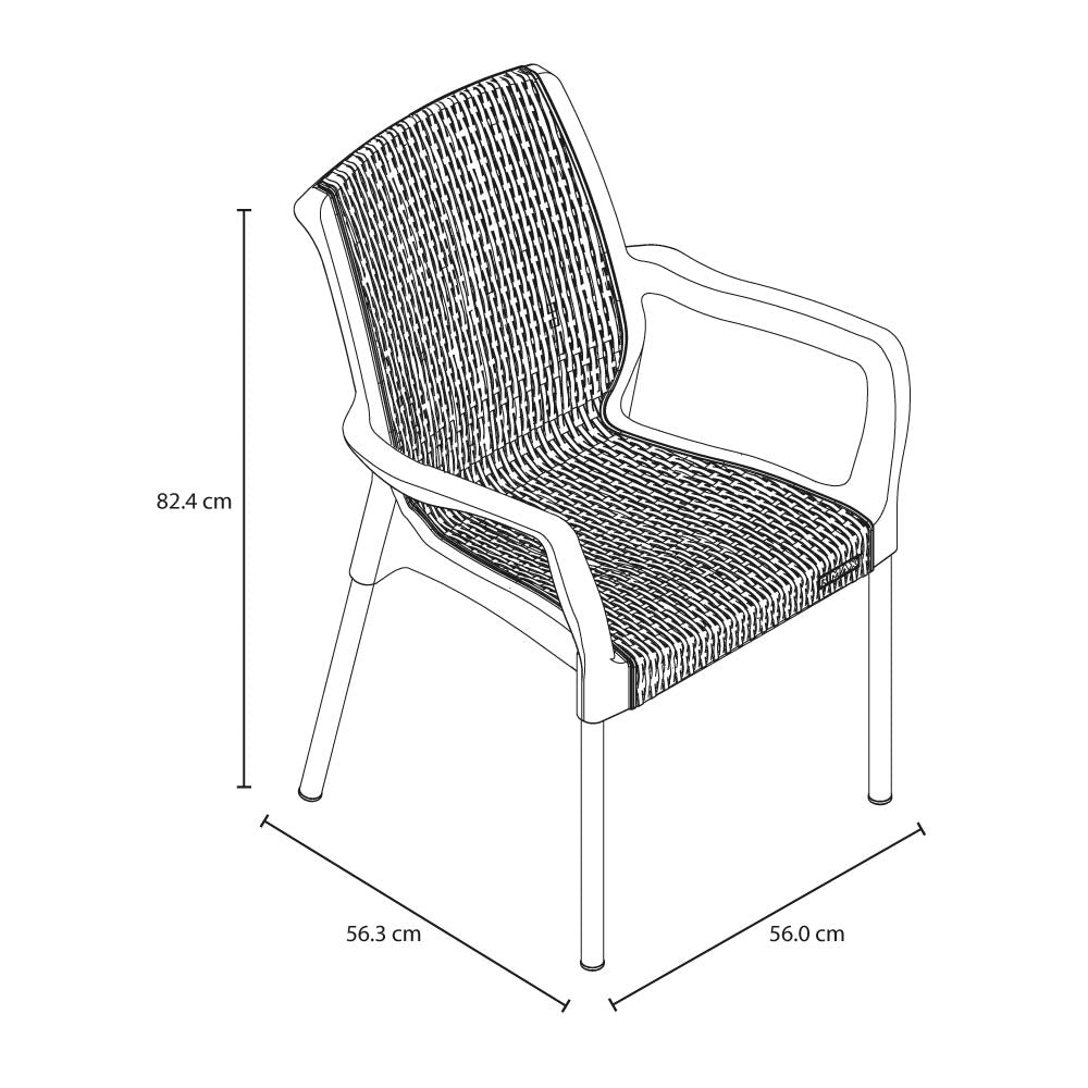 Silla Apariencia Shia con Brazos Taupe