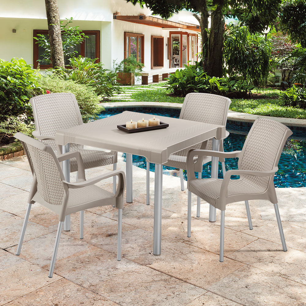 Silla Apariencia Shia con Brazos Taupe