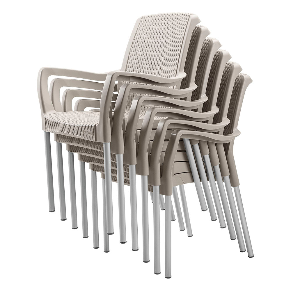 Silla Apariencia Shia con Brazos Taupe