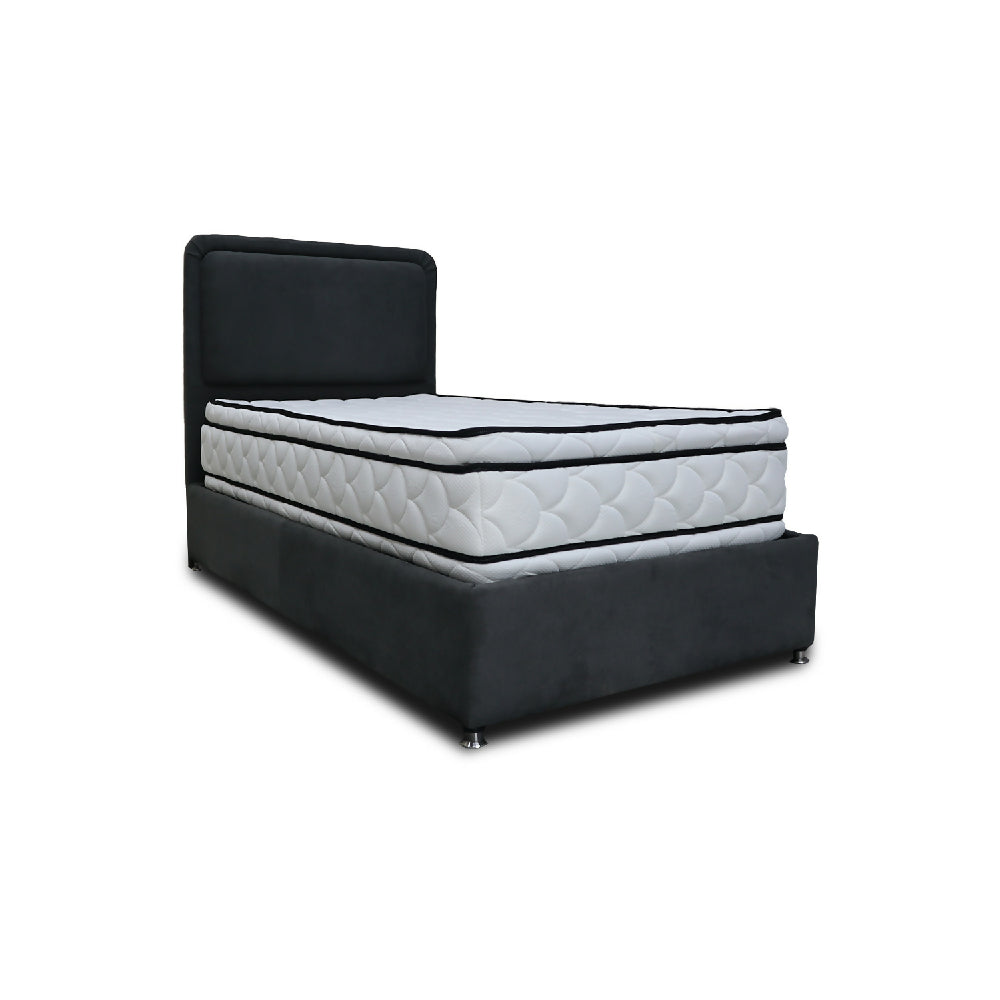 Combo Basecama Nube Semidoble 120x190 mas Espaldar Negro