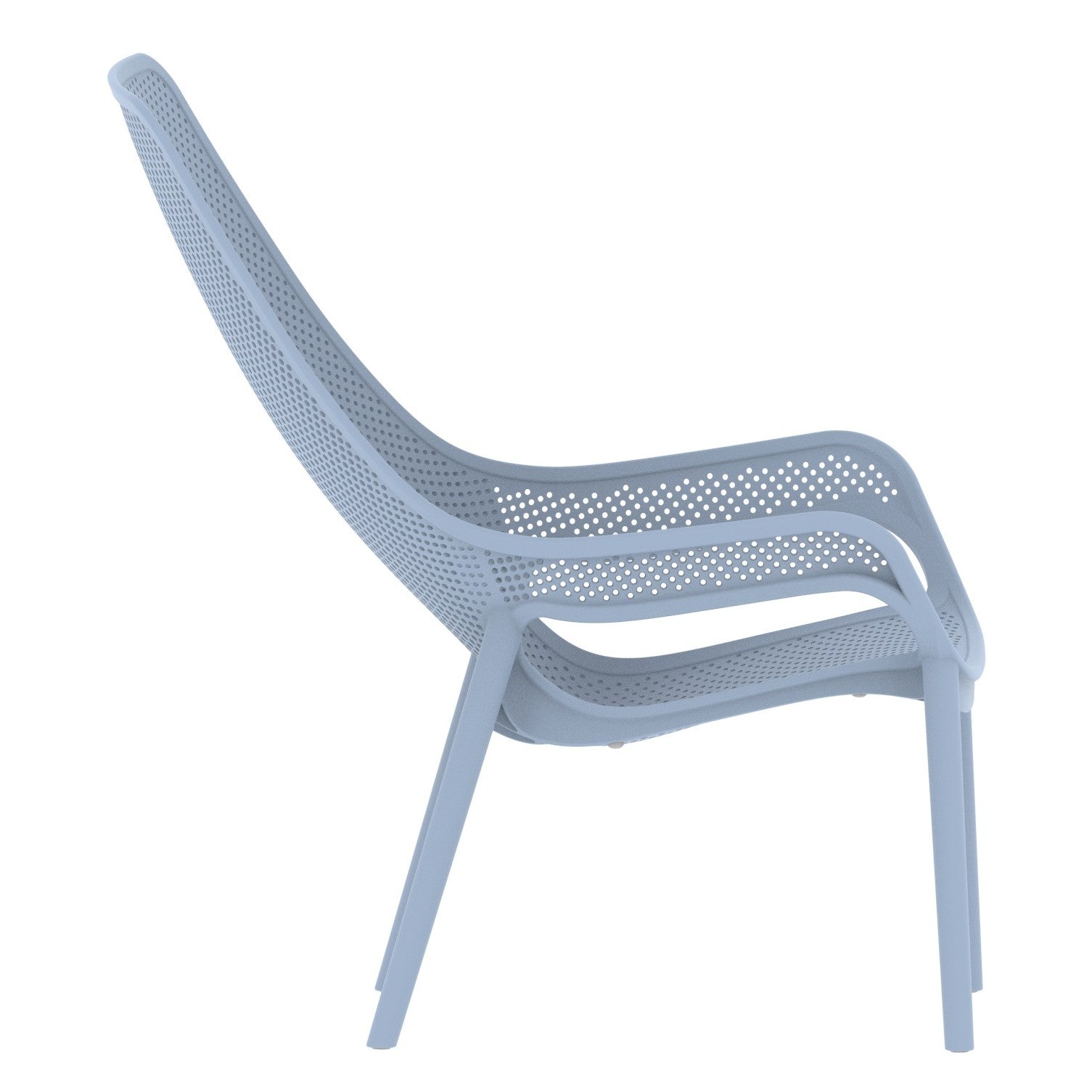 Silla Lounge Mayorca, Azul Claro, con espaldar y reposa brazos