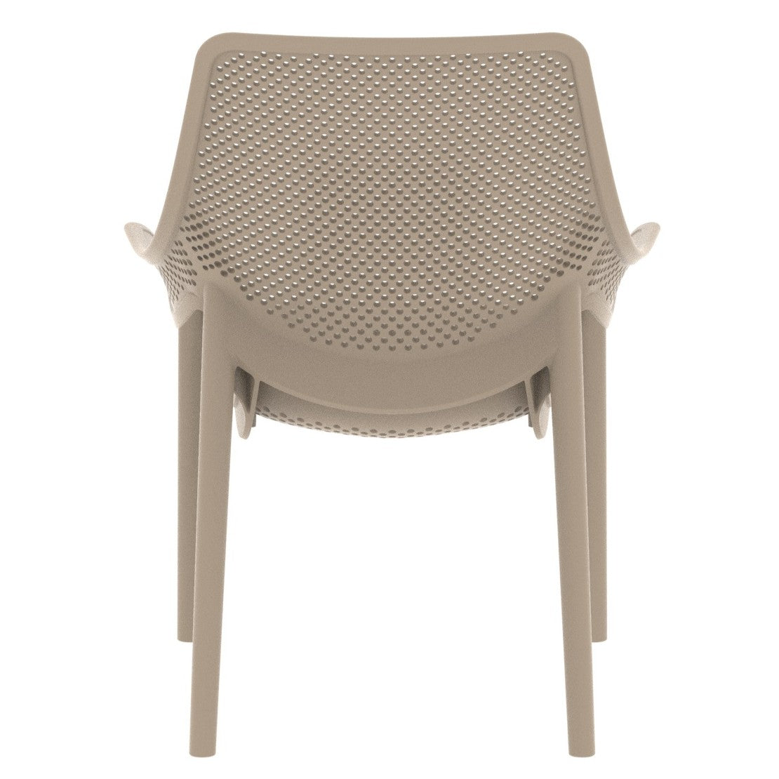 Silla Lounge Ibiza, Taupe, con Espaldar y Reposa Brazos